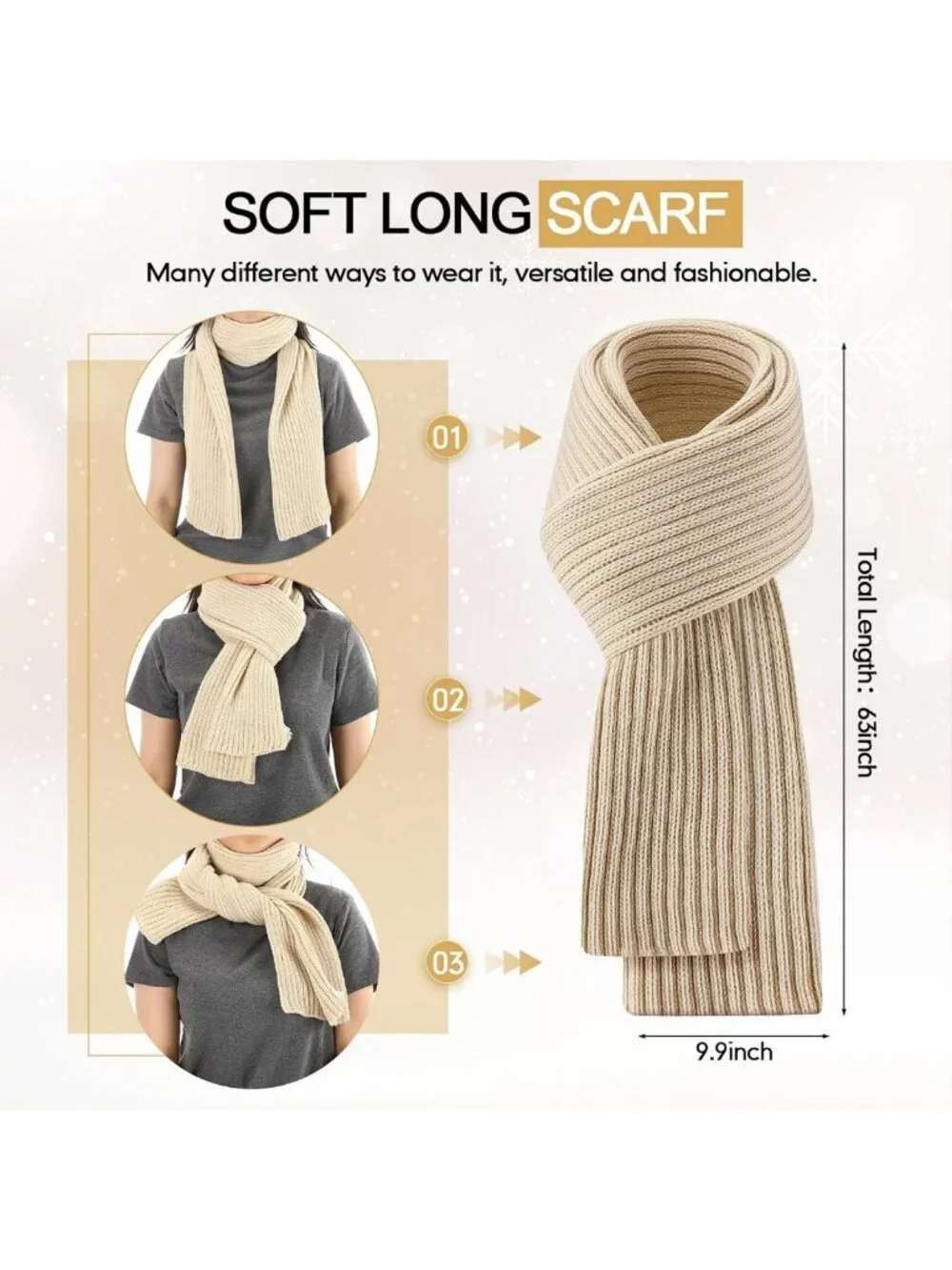 Cozy 4-Piece Winter Set: Hat, Scarf, Gloves & Headband for Cold Weather Fashion